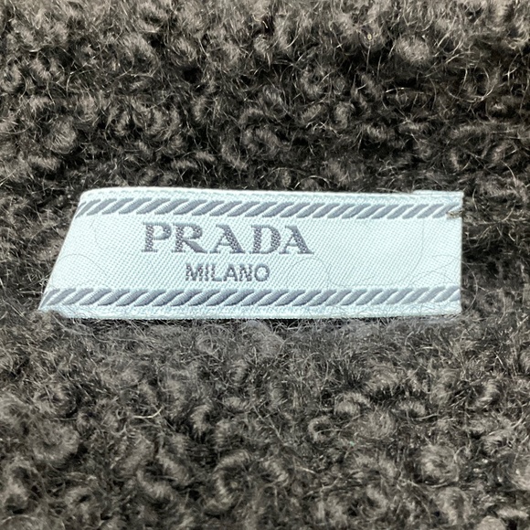 PRADA BLACK 2023 WOOL AND MOHAIR KNIT SWEATER AND MINI SKIRT TWO-PIECE SET - Picture 4 of 10